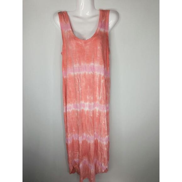Gap Women's Pink Tie Dye Scoop Neck Midi Sundress Medium‎ NWT Coastal Kidcore - Picture 3 of 10